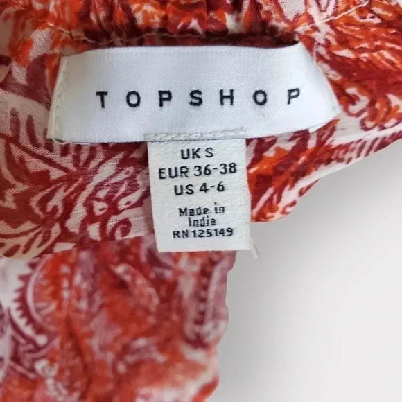 NWT Topshop Womens Paisley Print Cover-Up Chiffon Maxi Dress Size Small - Picture 6 of 13